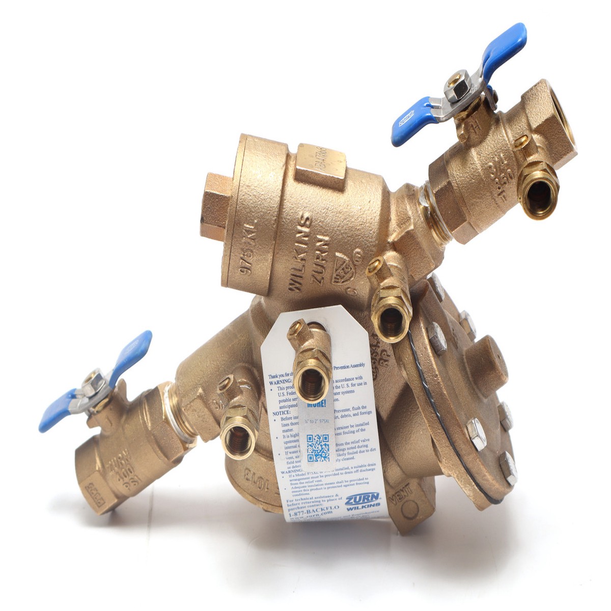 Zurn Wilkins 975XL 3/4" Reduced Pressure Principle Backflow Preventer